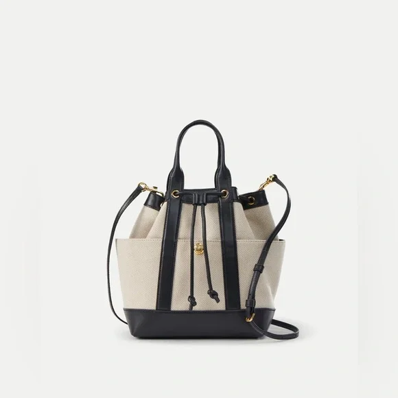 Veronica Beard Canvas and Leather Carry-all Bag - Picture 6 of 11